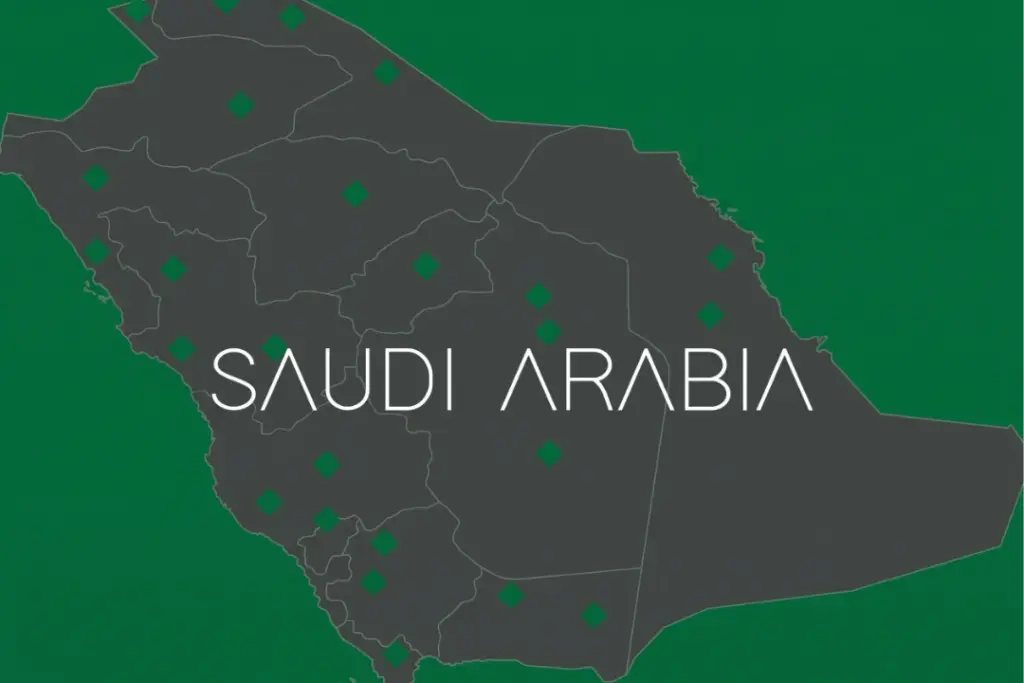 Map of Saudi Arabia airports featuring Saudi Fast Track VIP meet and assist service locations.